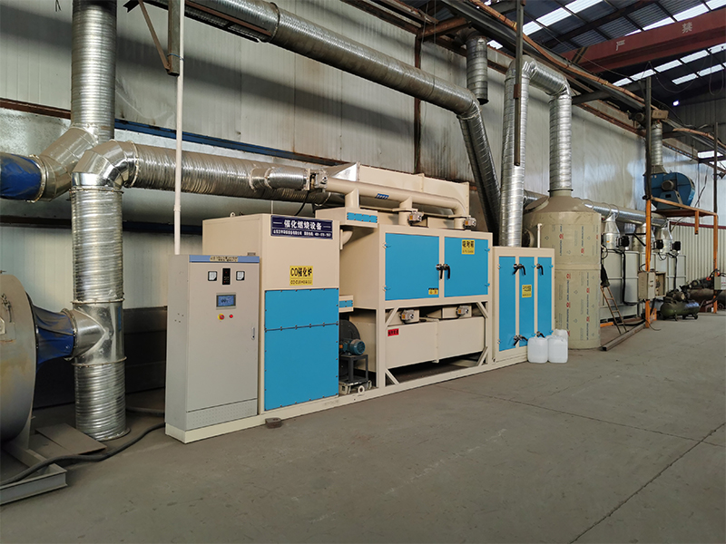 济南家具厂催化燃烧设备安装完成